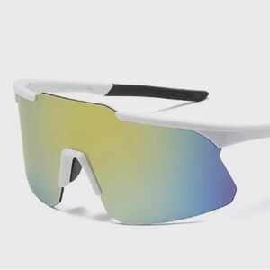 Stylish White and Blue Gradient Sunglasses